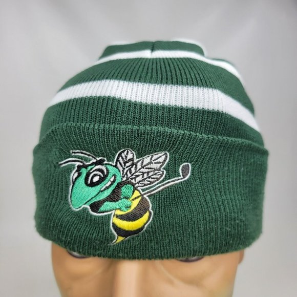 Sport Tek Other - Hornet Golf School Mascot Winter Knit Hat Cap Cuffed Beanie Green / White